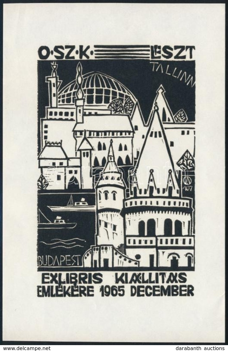 Olvashatatlan Jelzéssel: Ex Libris Kiállítás 1965. Klisé, Papír, 18x12 Cm - Otros & Sin Clasificación