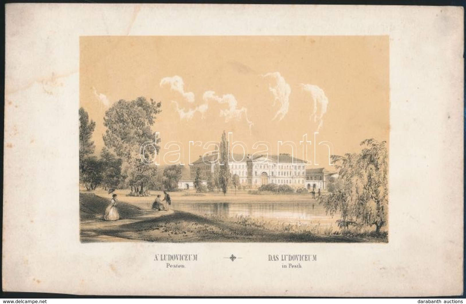 Cca 1850 A Ludoviceum Pesten  Litográfia Szerelmey M: Műhelyéből. Cca 1850 18x14 Cm - Prints & Engravings