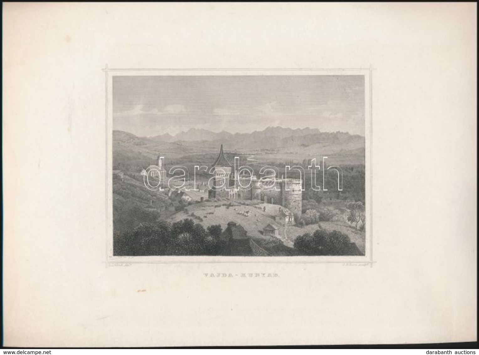 Cca 1860 Ludwig Rohbock (1820-1883): Vajdahunyad Acélmetszet, 13x17 Cm Szép, Tiszta - Prints & Engravings