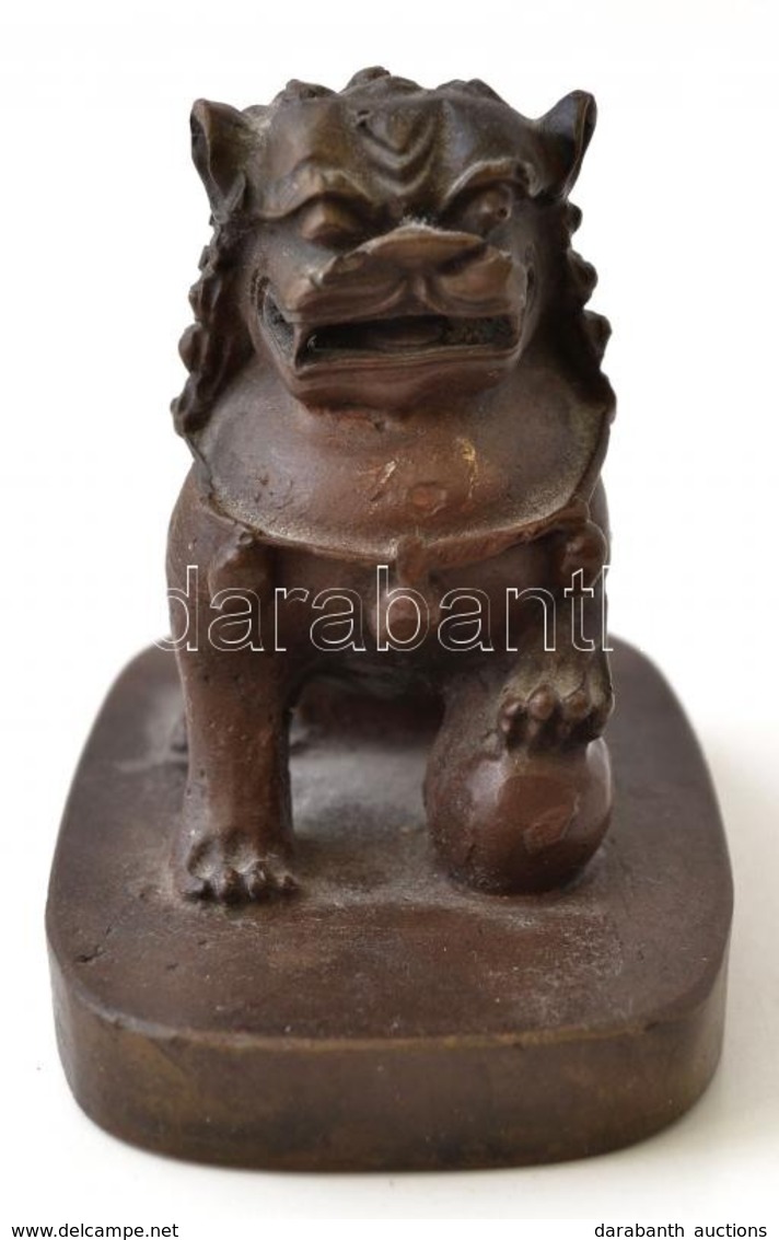 Oroszlánt ábrázoló, Nagyméretű, Régi Kínai Bronz Pecsétnyomó / Large Bronze Lion Chinese Seal Maker. 9,5 Cm - Other & Unclassified