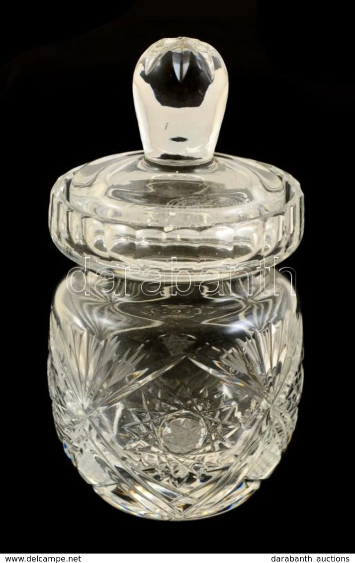 Ólomkristály Bonbonier, Csiszolt, Metszet, Hibátlan, M: 15 Cm - Glass & Crystal