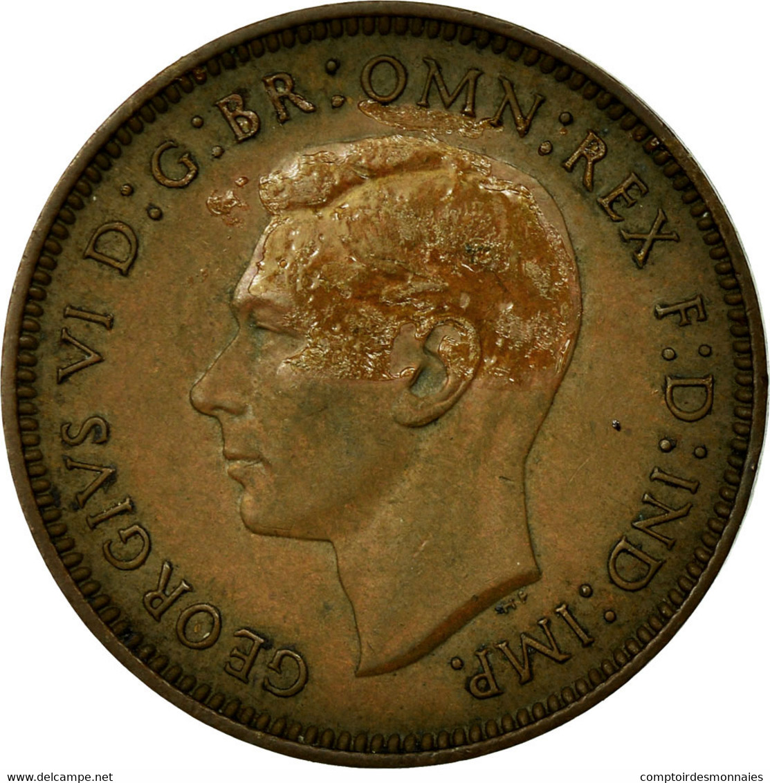 Monnaie, Grande-Bretagne, George VI, Farthing, 1937, TB+, Bronze, KM:843 - B. 1 Farthing