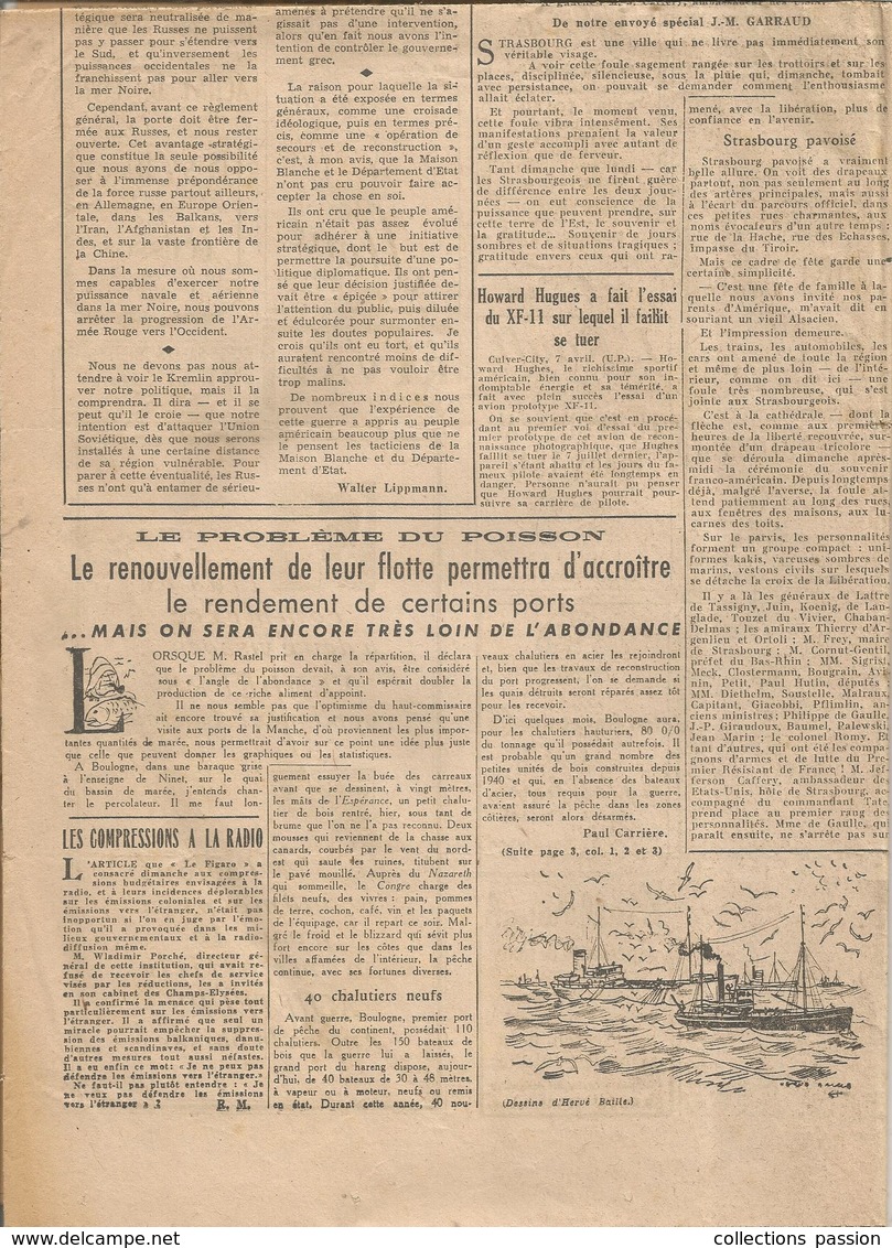 Journal , LE FIGARO ,n° 799, 8 Avril1947 ,frais Fr 2.45 E - Sonstige & Ohne Zuordnung