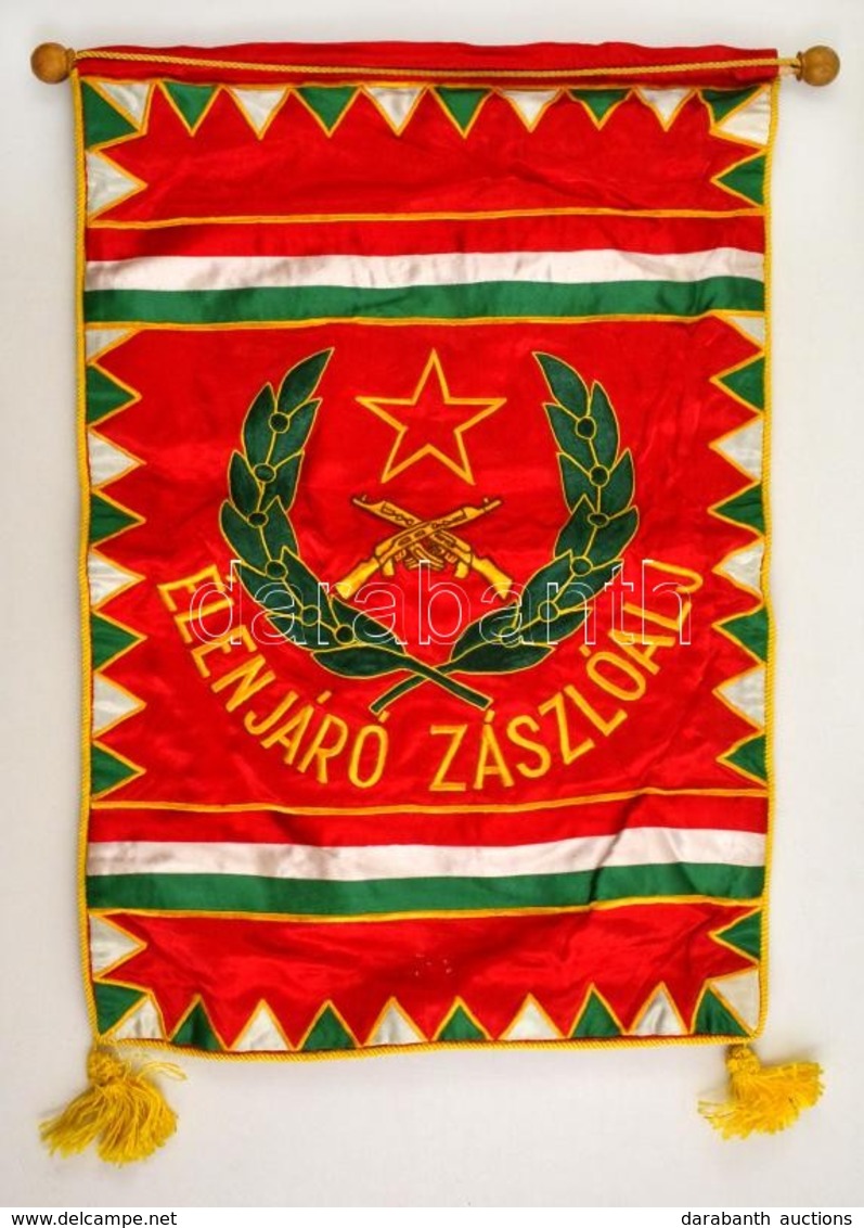 'Élenjáró Század' Feliratú Szocialista Zászló, 52×37,5 Cm - Other & Unclassified