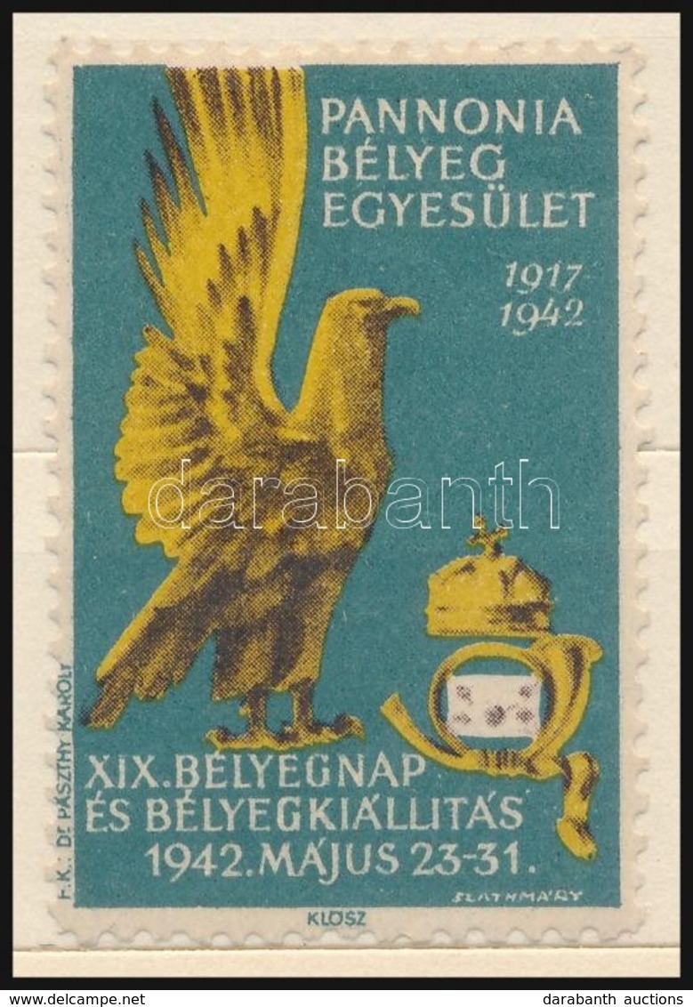 1942 Pannónia Bélyeg Egyesület 19. Bélyegnapi Levélzáró - Unclassified