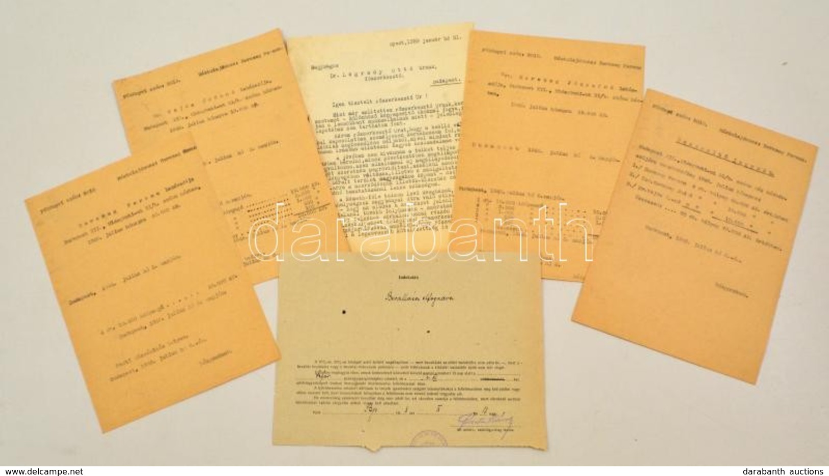 1939-1946 Herczeg Ferenc és Légrády Ottó II. Kerületi Ingatlanjaival Kapcsolatos 5 Db Okmány és Papír- - Sin Clasificación