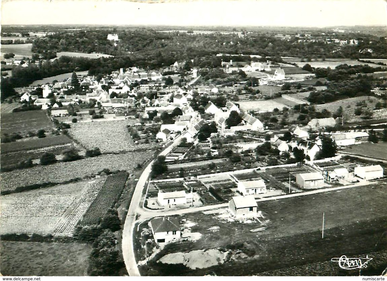 Cpsm MERIGNY 36 Vue Générale ( Aérienne, Cité Des Sables Au Premier Plan ) - Autres & Non Classés