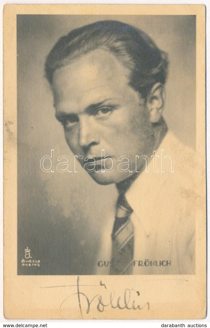 Gustav Fröhlich (1902-1987) Német Színész Aláírása Az őt ábrázoló Fotólapon - Otros & Sin Clasificación