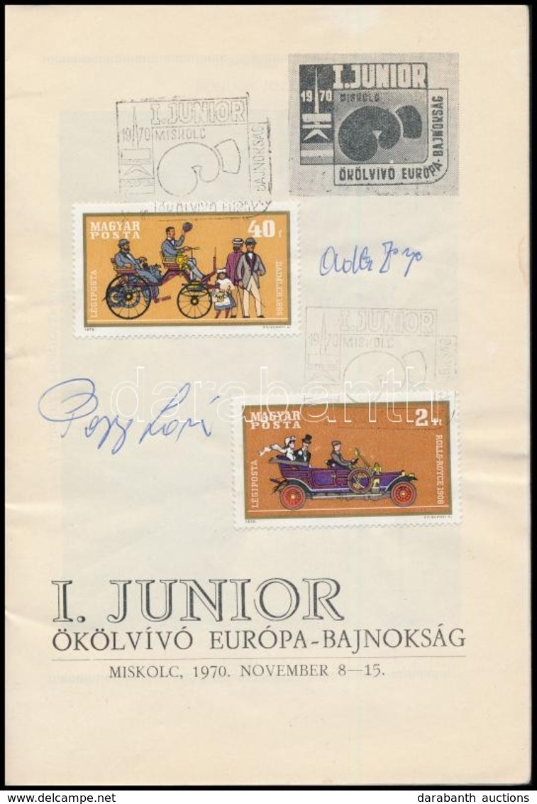 1975 Papp László, Adler Zsigmond  Boxolók Aláírásai A Junior ökölvívő Világbajnokság Műsorfüzetében - Otros & Sin Clasificación