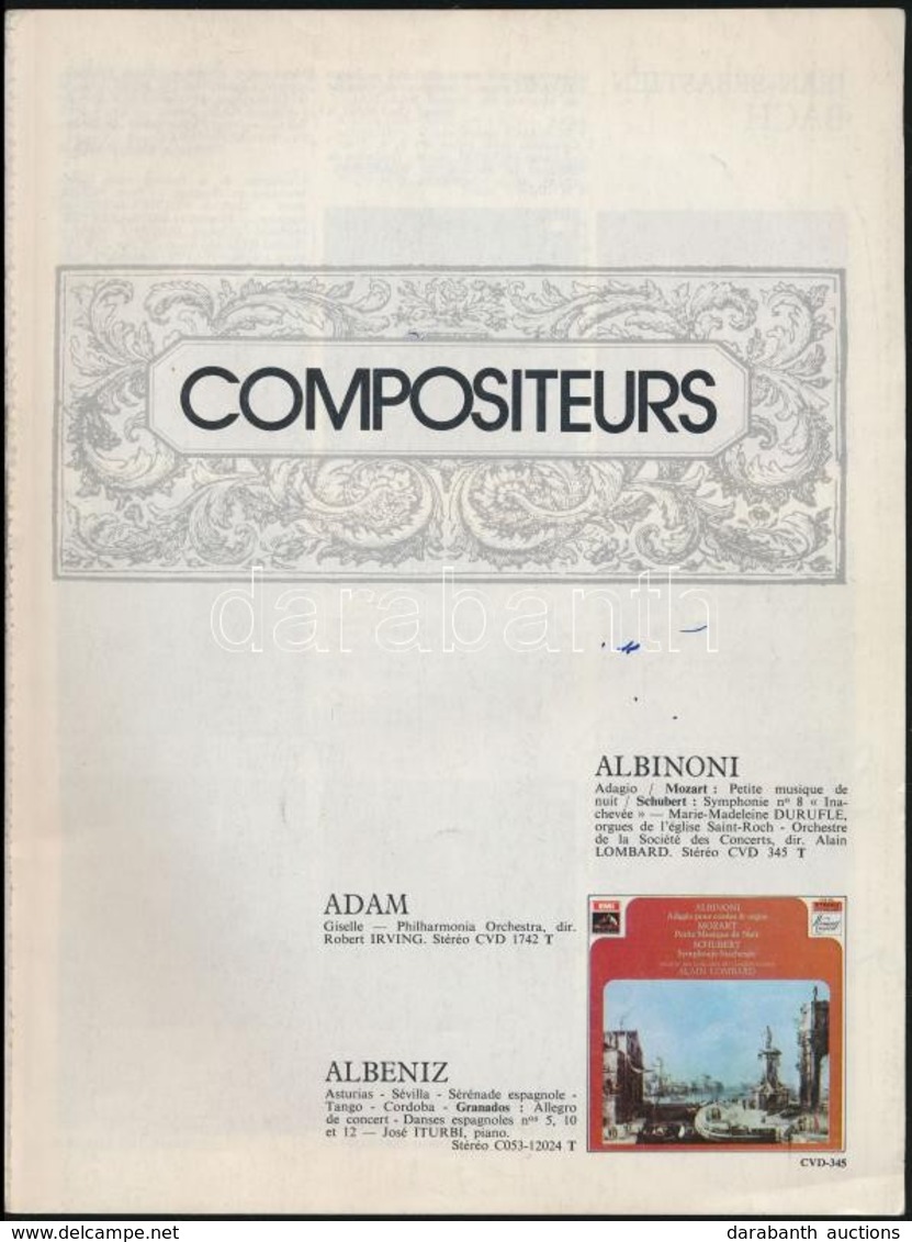 Compositeurs C. Nyomtatvány, Borító Nélkül, Benne 16 Db Többségében Zenészek, éenekesek, Karmesterek Aláírásával, Közte  - Other & Unclassified