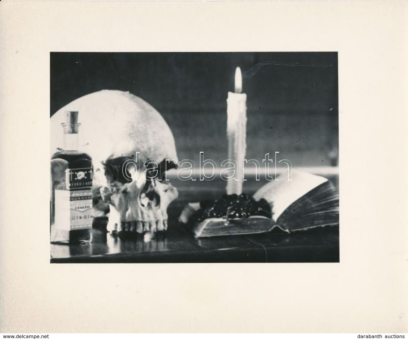 Cca 1940 Kaczur Pál (1918-2000) Kompozíciója, Pecséttel Jelzett Vintage Fotóművészeti Alkotás, 12x15 Cm, 18x24 Cm-es Fot - Sonstige & Ohne Zuordnung