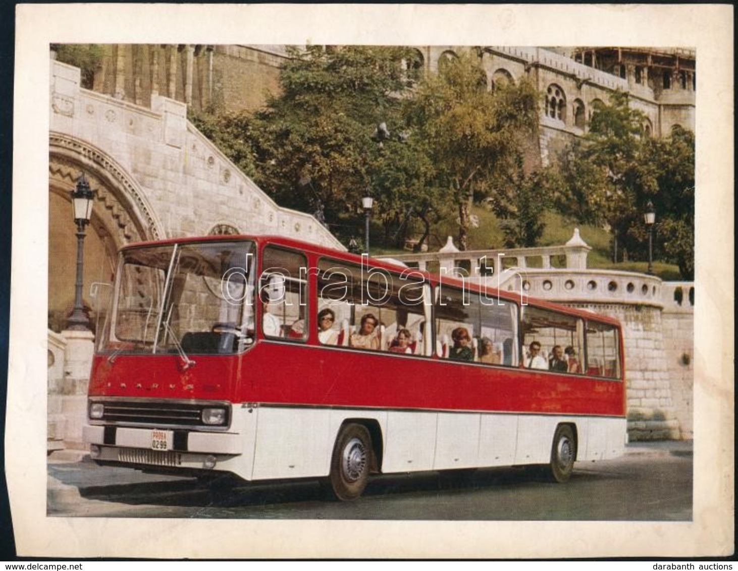 Cca 1966 Ikarus Busz Reklám Kép, Hátoldalán Német Szöveggel, 19,5x25 Cm - Publicidad