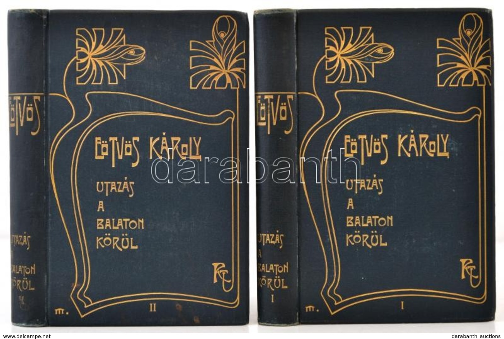 Eötvös Károly: Utazás A Balaton Körül I-II. Eötvös Károly Munkái I-II. Bp., 1901, Révai Testvérek Irodalmi Intézet Rt.,  - Other & Unclassified