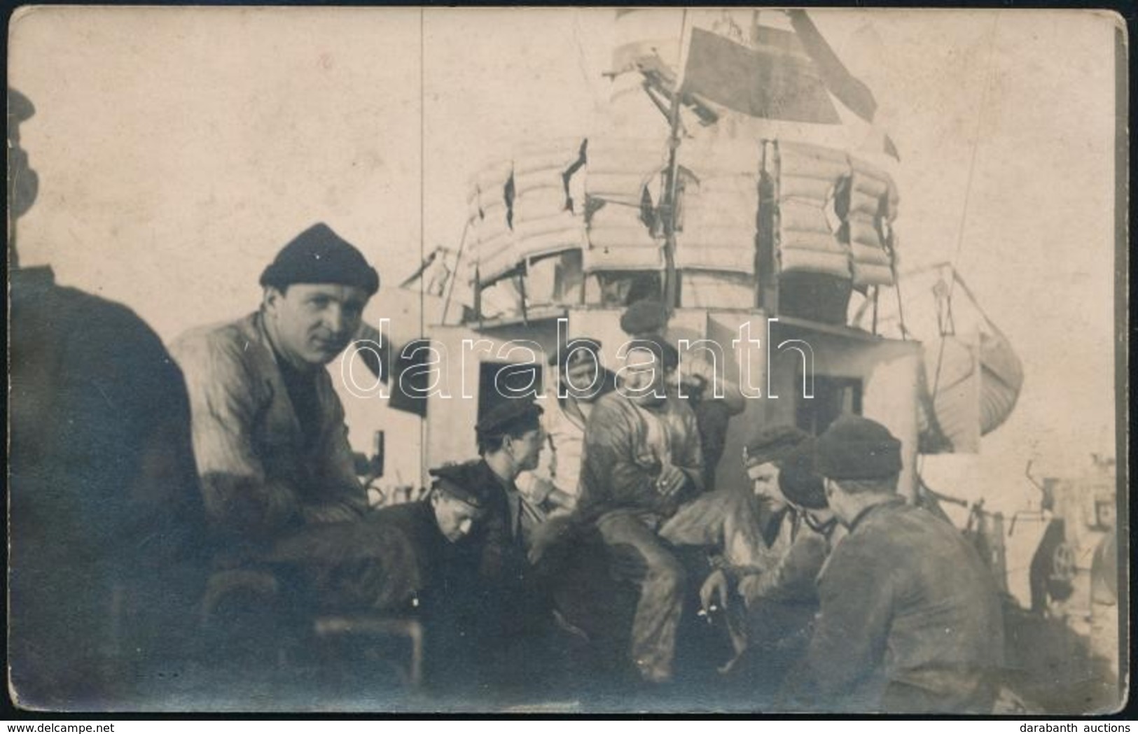 Cca 1907-1918 Az SMS Uskoke és Legénysége, Fotó, Hátulján Feliratozva, 9×14 Cm - Other & Unclassified