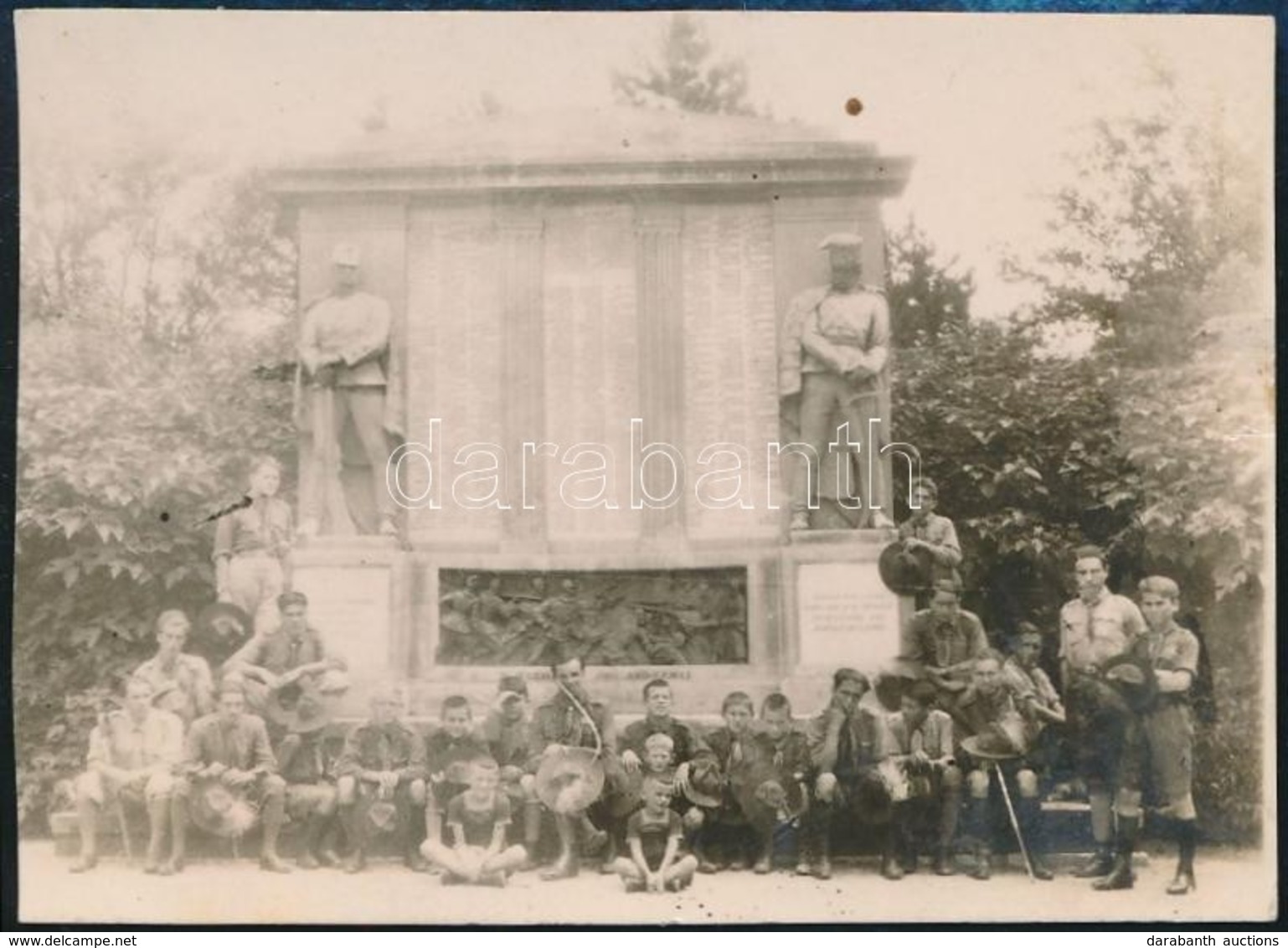 1932 Sopron, Limanovai Emlékmű, Fotó, Hátulján Feliratozva, 5,5×7,5 Cm - Other & Unclassified