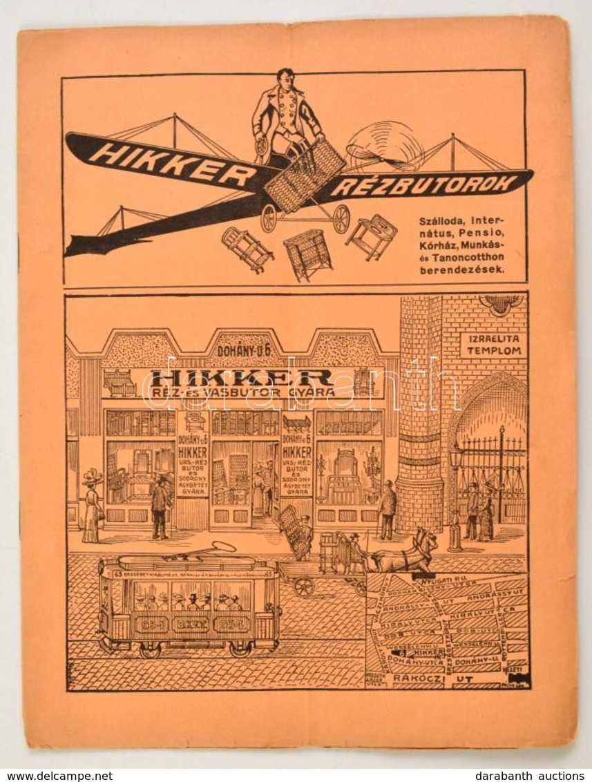 Cca 1910 Hikker Réz és Vas Bútor Gyár Képes Termékkatalógus 16p. - Unclassified