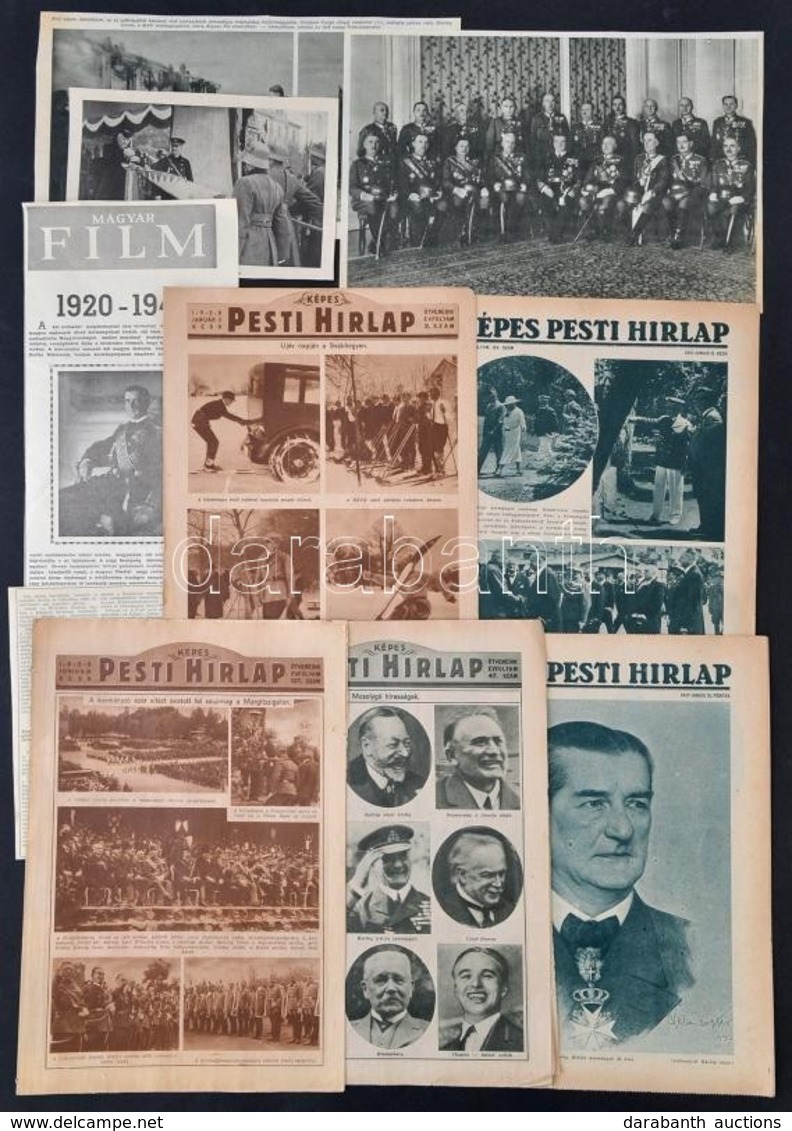 1928-1937 Képes Pesti Hírlap 6 Száma, Valamint További 5 Db újságkivágás Rajtuk Horthy Miklós Fotóival, Valamint Ifj. Ho - Sin Clasificación