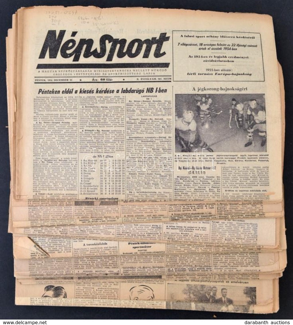 1954 A Népsport Kb. 50 Db Lapszáma, Számos érdekes írással - Non Classés