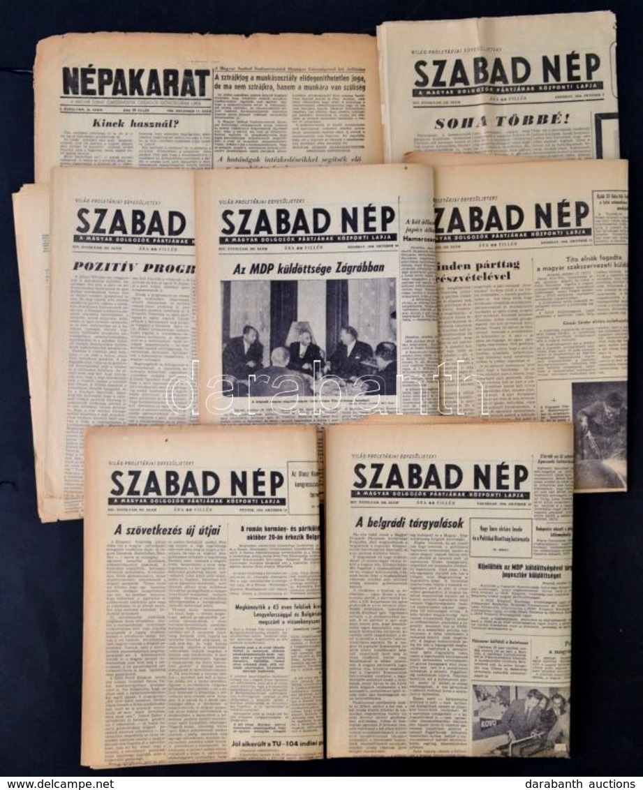 1956 Szabad Nép. Magyar Dolgozók Pártja Központi Lapjának 6 Száma (XIV. évf. 278., 285.,286., 291.,292.,293., 1956. Okt. - Non Classés