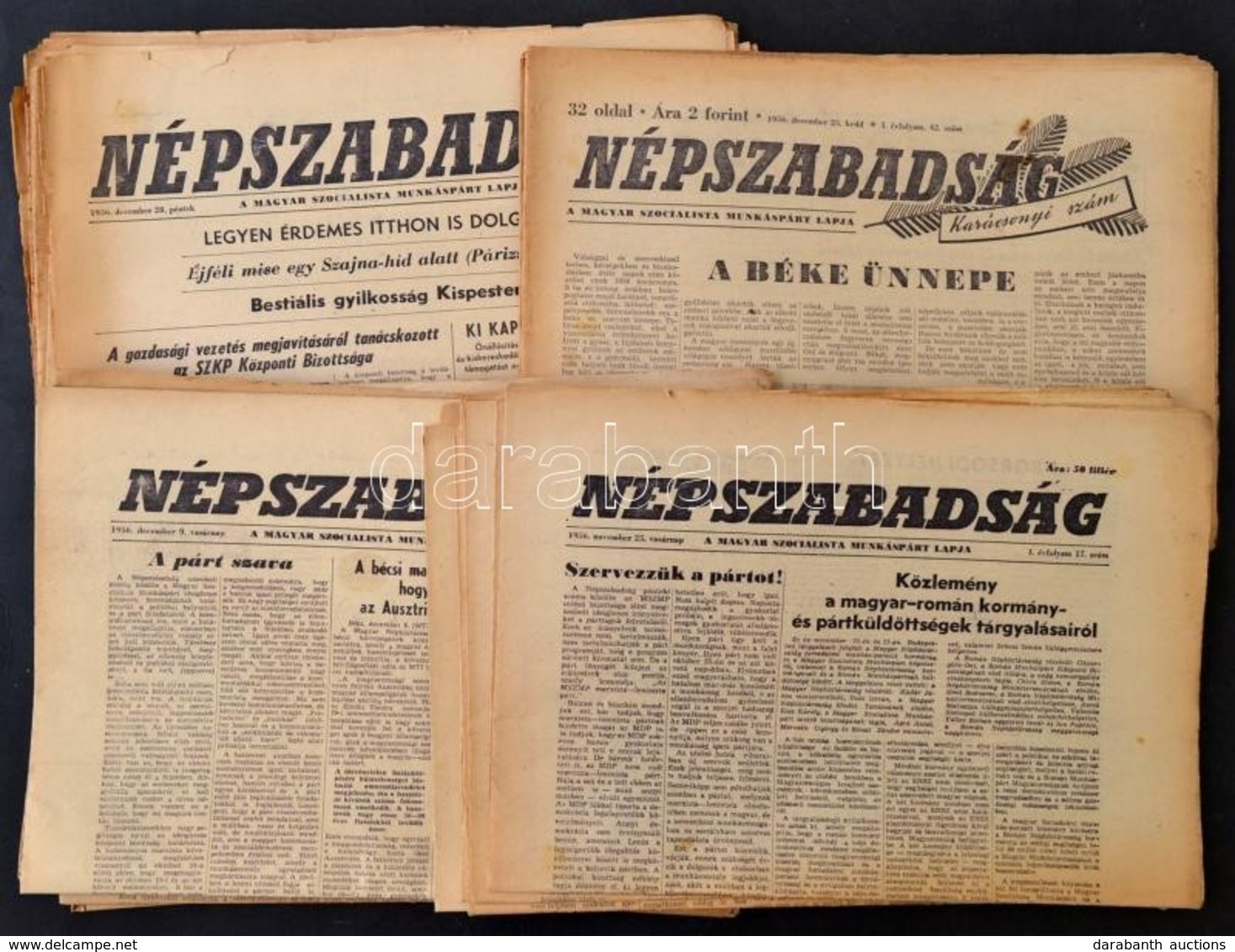 1956-1957 Népszabadság 15 Száma, 1956 November 25-december 28., I. évf. 17.-19., 23.-24., 29.,35.-36., 38.-39., 42.-43., - Sin Clasificación