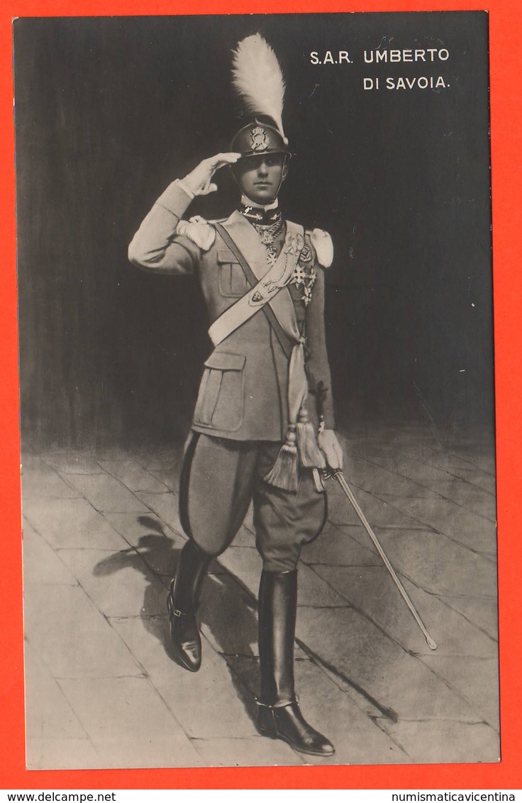 Savoia Principe Umberto Di Piemonte Foto Da Giovane In Uniforme - Königshäuser