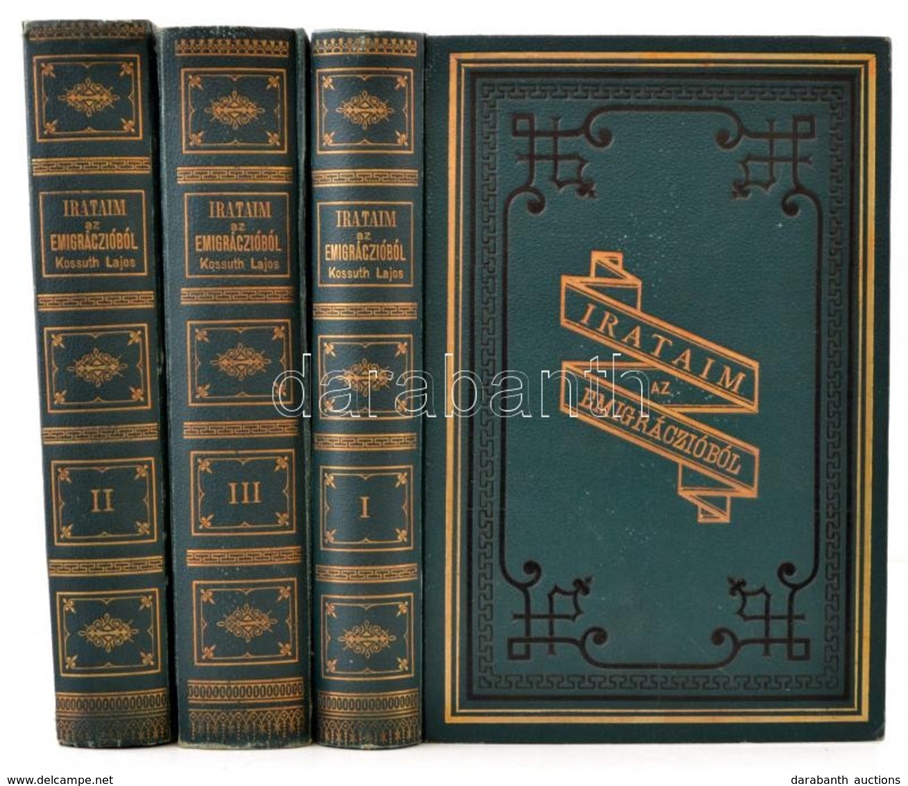 Kossuth Lajos: Irataim Az Emigráczióból I-III. Kötet. Bp., 1880-1882, Athenaeum, XXX+526+2 P;4+578+2 P; 4+743 P. Kiadói  - Non Classés