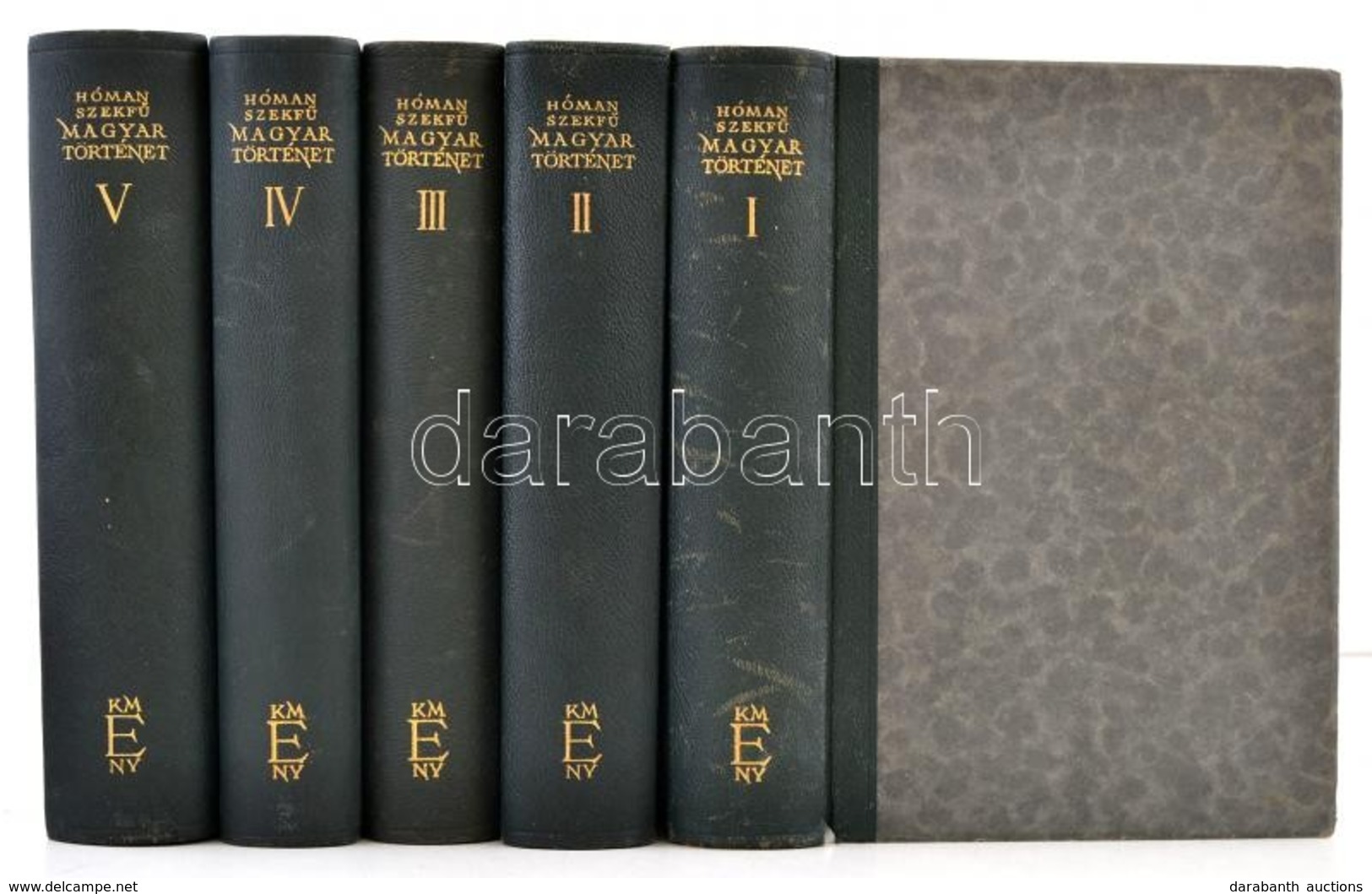 Hóman Bálint-Szekfű Gyula: Magyar Történet. I-V. Kötet. Bp., 1935-1939, Kir. Magyar Egyetemi Nyomda. Kiadói Félbőr-kötés - Sin Clasificación