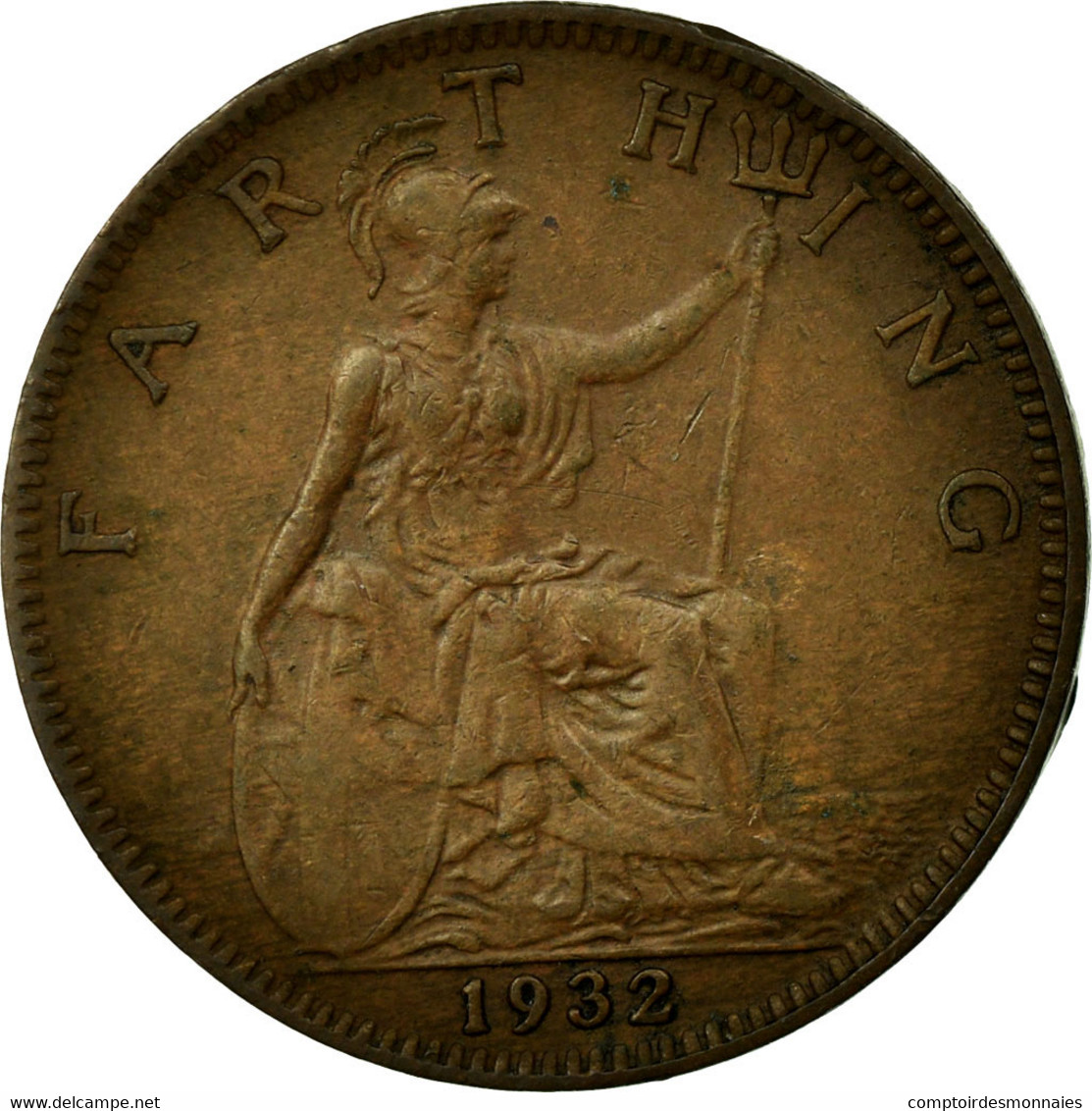 Monnaie, Grande-Bretagne, George V, Farthing, 1932, TB, Bronze, KM:825 - B. 1 Farthing