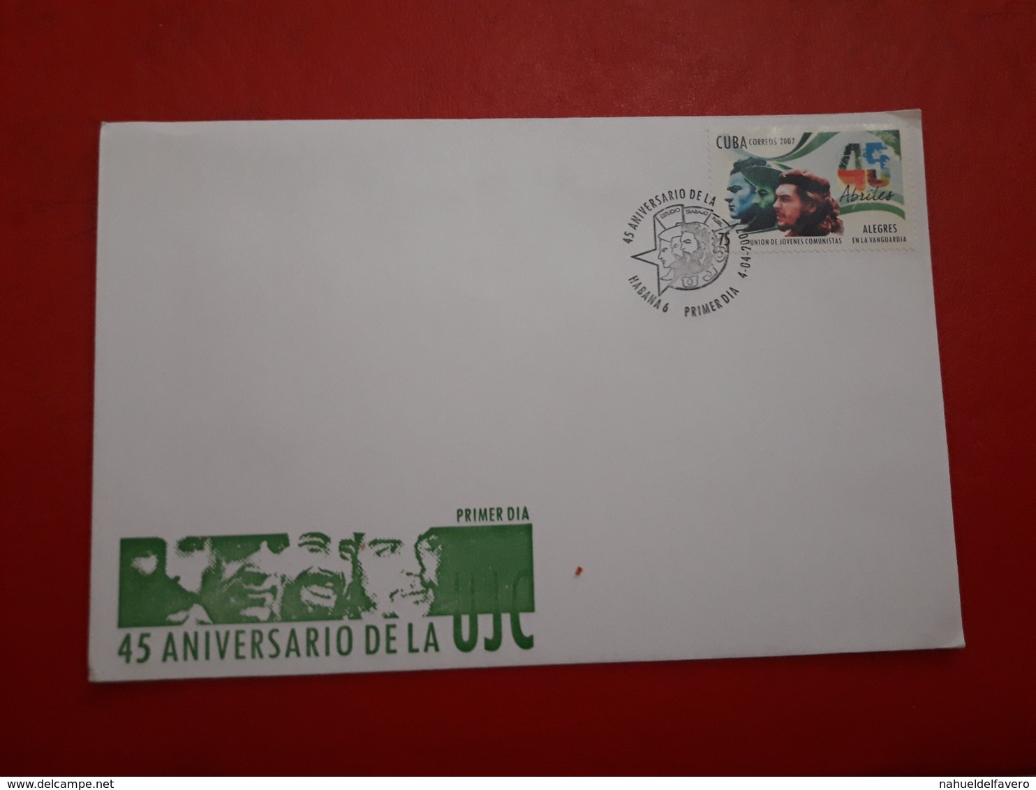 La Cuba FDC 45 Ans De L'UJC - FDC