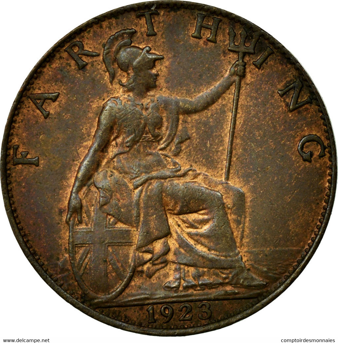 Monnaie, Grande-Bretagne, George V, Farthing, 1923, TB, Bronze, KM:808.2 - B. 1 Farthing