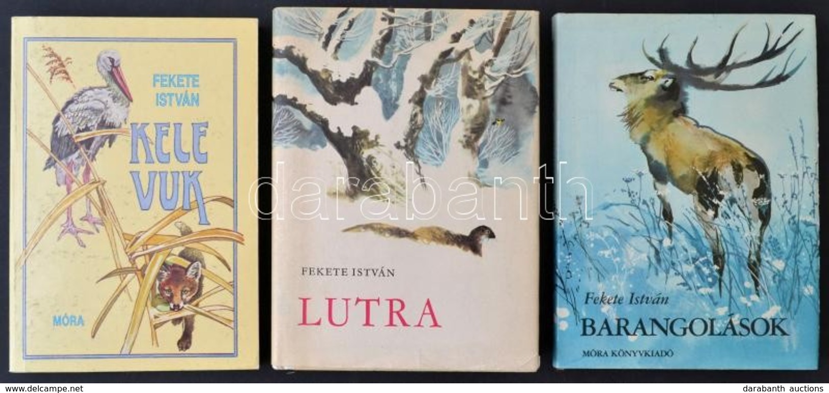 Fekete István: Lutra. Egy Vidra Regénye. + Fekete István: Barangolások. + Fekete István: Kele - Vuk. Kiadói Félvászon és - Unclassified