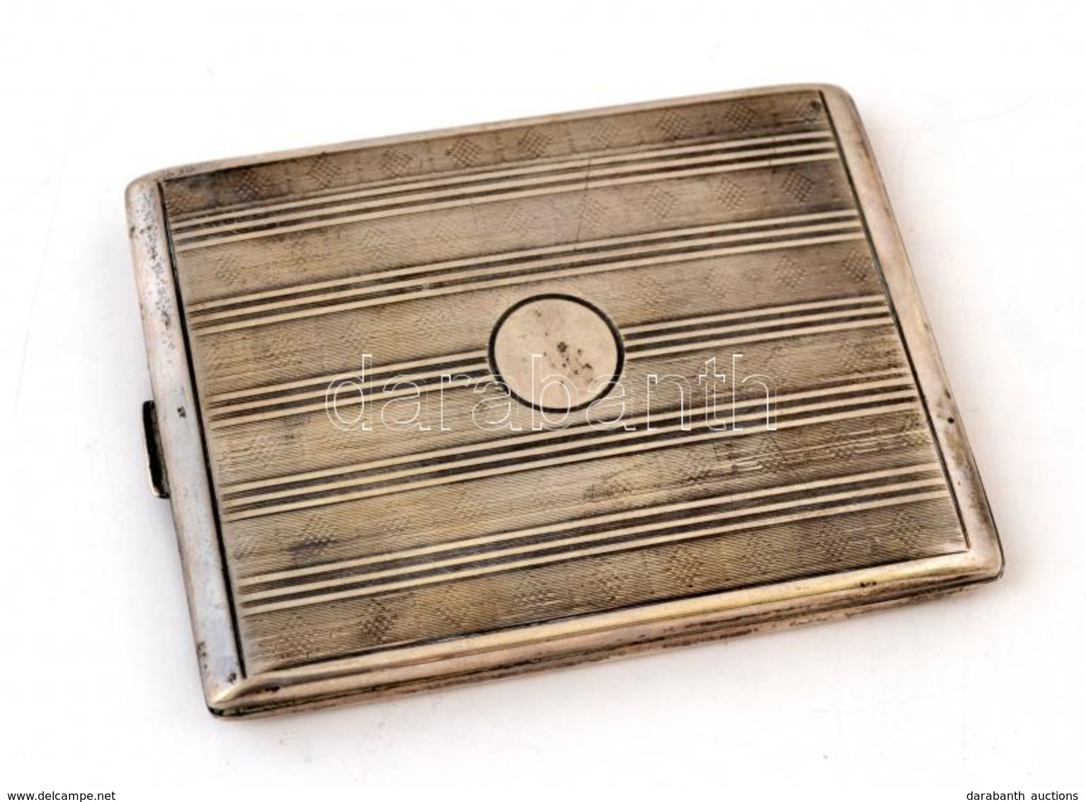 Ezüst (Ag.) Art Deco Cigarettatárca, Jelzett, Mesterjeggyel (BM), Nettó: 153 G, 11×8 Cm - Other & Unclassified