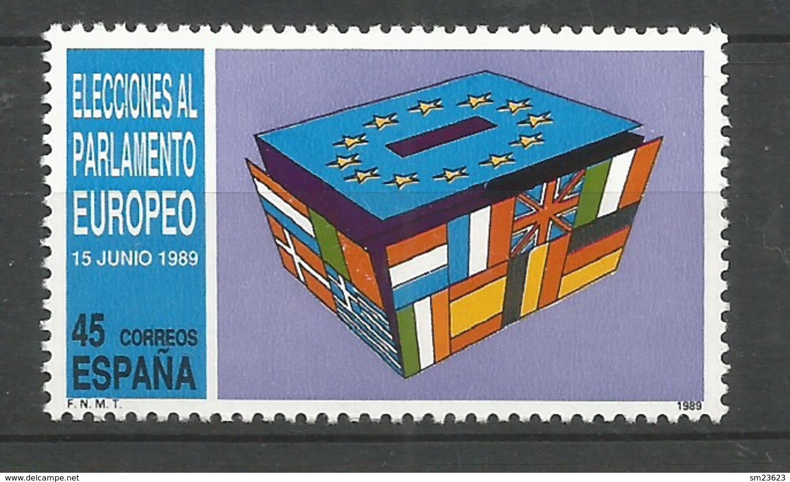 Spanien 1989 Mi.Nr. 2894 , EUROPA CEPT Sympathie Mitläufer Dritte Direktwahlen - Postfrisch / MNH / (**) - 1989