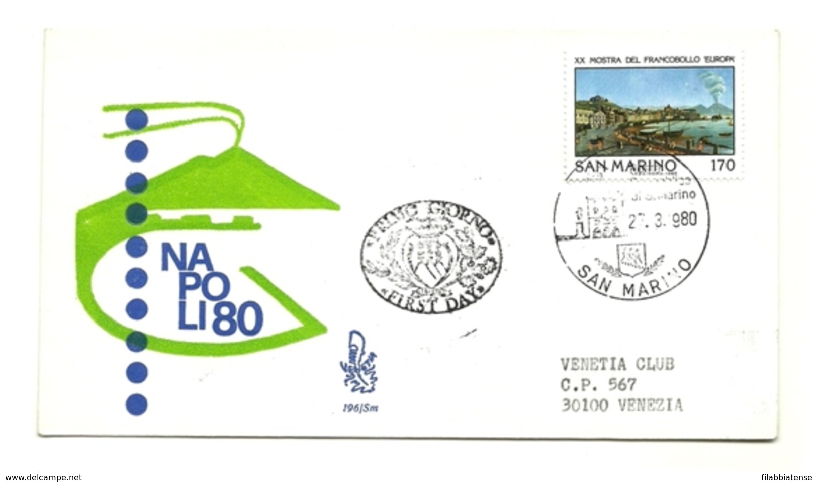 1980 - San Marino 1053 Esposizione Di Napoli - FDC - Esposizioni Filateliche