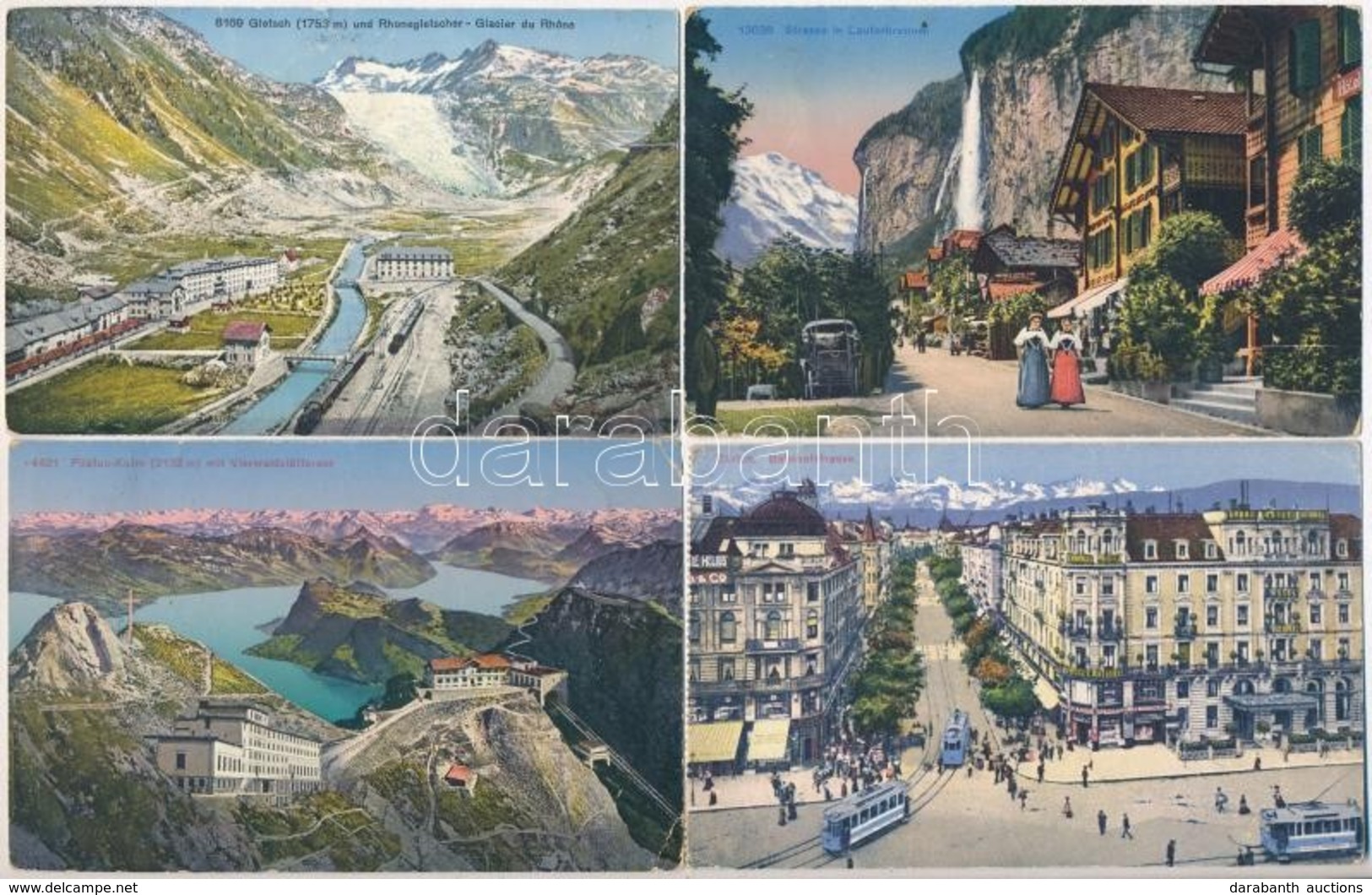 * Svájc 41 Db Régi Színes Városképes Lap / Switzerland 41 Old Coloured Postcards - Unclassified