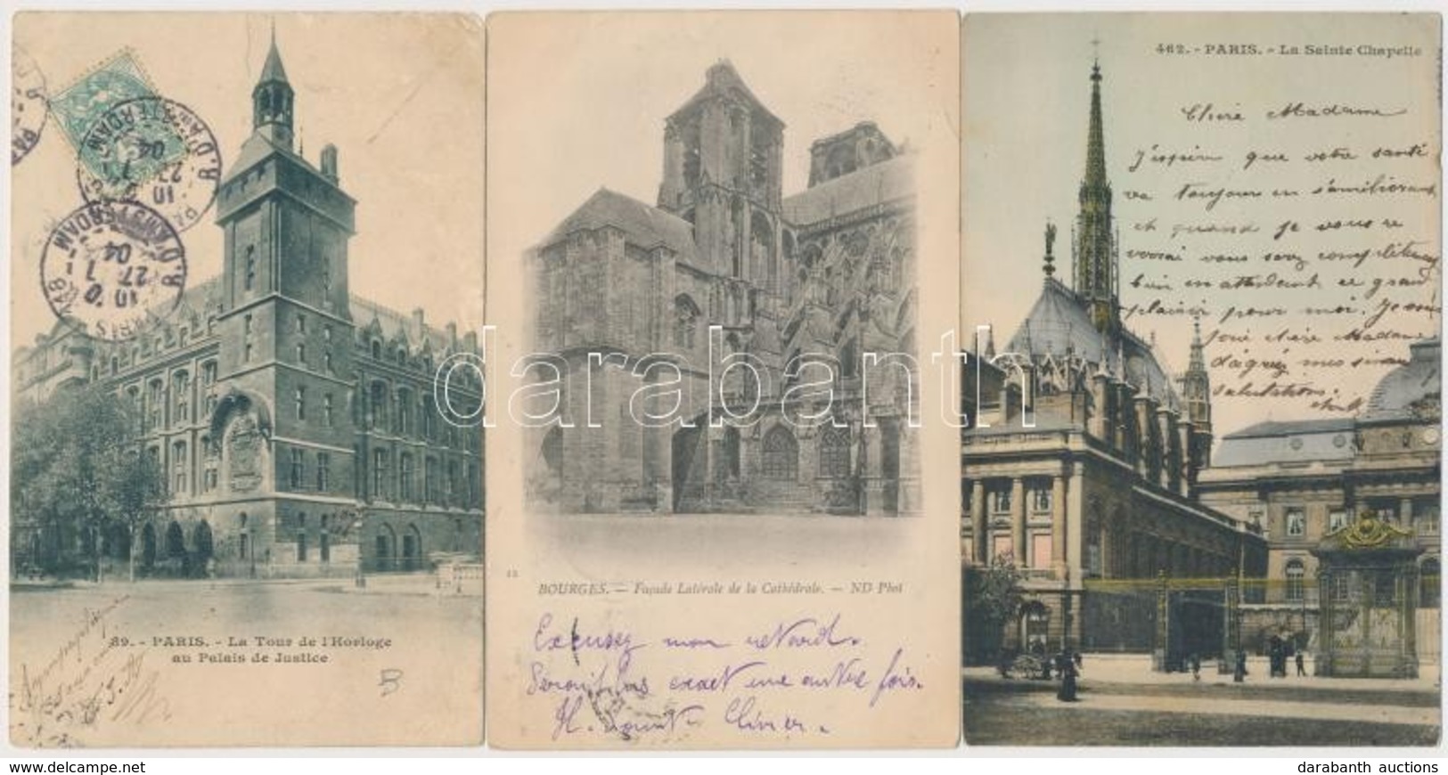 6 Db RÉGI Francia Városképes Lap / 6 Pre-1910 French Town-view Postcards - Unclassified