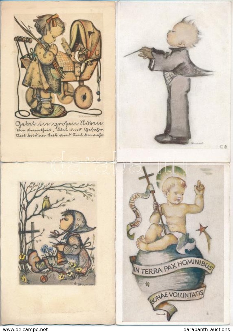 ** 30 Db RÉGI Hummel Művész Képeslap Gyerekekkel / 30 Pre-1945 Art Postcards With Children, Signed By Hummel - Non Classés