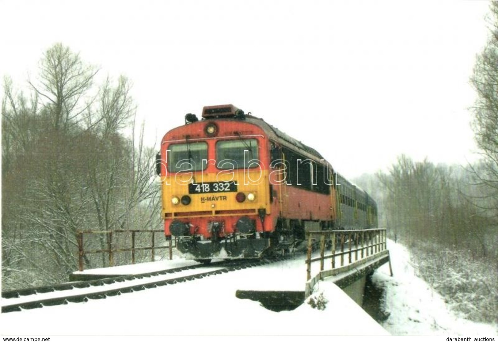 ** 15 Db Modern Magyar Dízelmozdony Motívumlap / 15 Modern Hungarian Diesel Locomotive Motive Cards - Unclassified