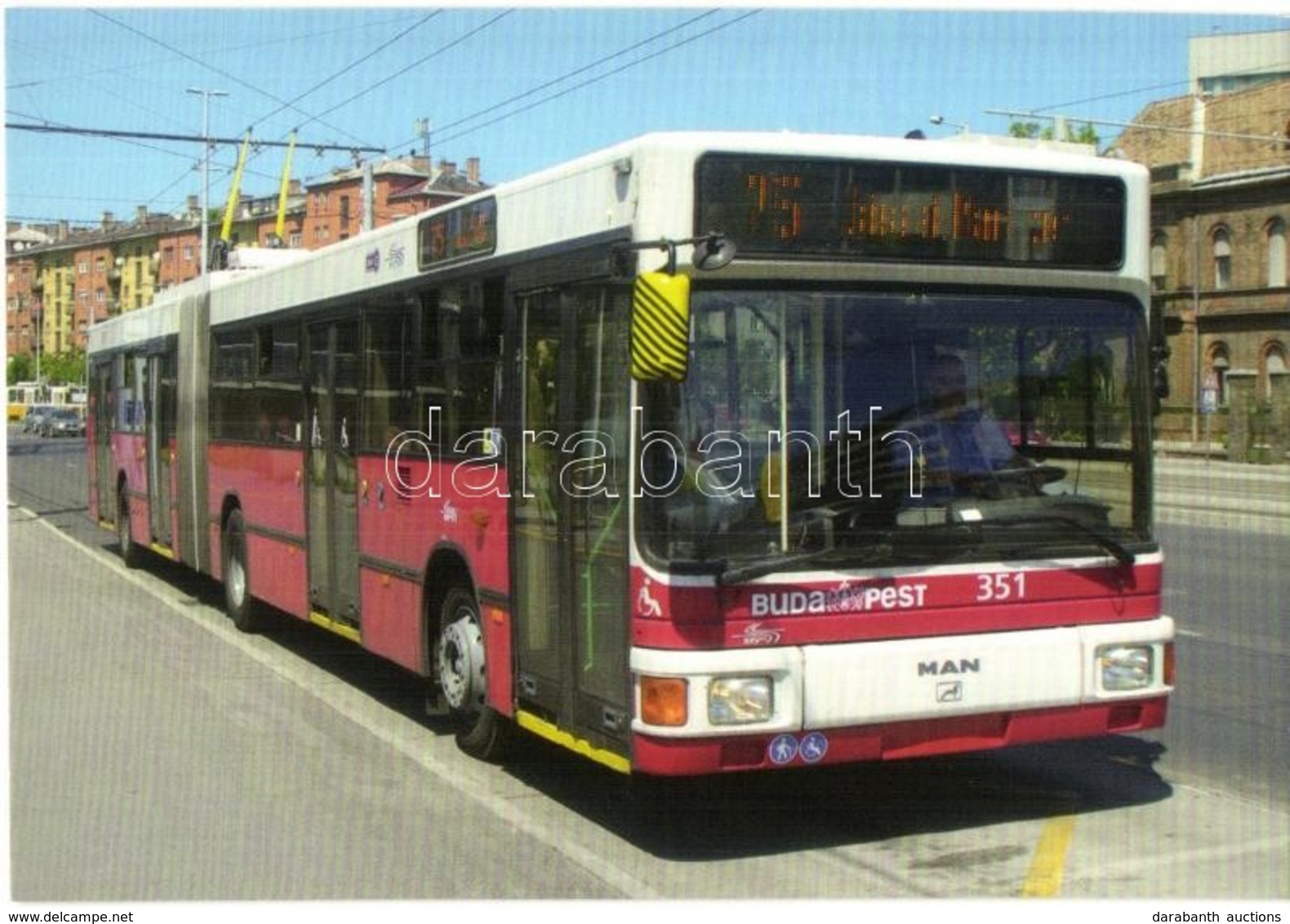 ** 10 Db Modern Magyar Trolibusz Motívumlap / 10 Modern Hungarian Trolley, Trolleybus Motive Cards - Non Classés