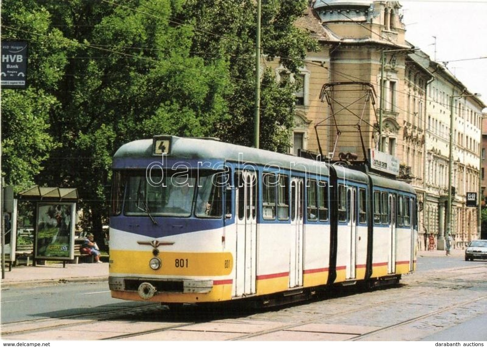 ** * 8 Db Modern Magyar Vidéki Villamos Motívumlap / 8 Modern Hungarian Tram Motive Cards - Unclassified
