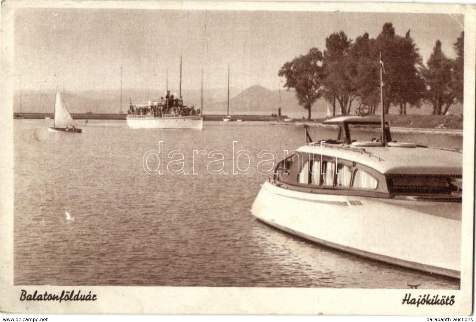 * T2/T3 Balatonföldvár, Hajókikötő, 'Vadliba' Motoros Yacht (Rb) - Unclassified