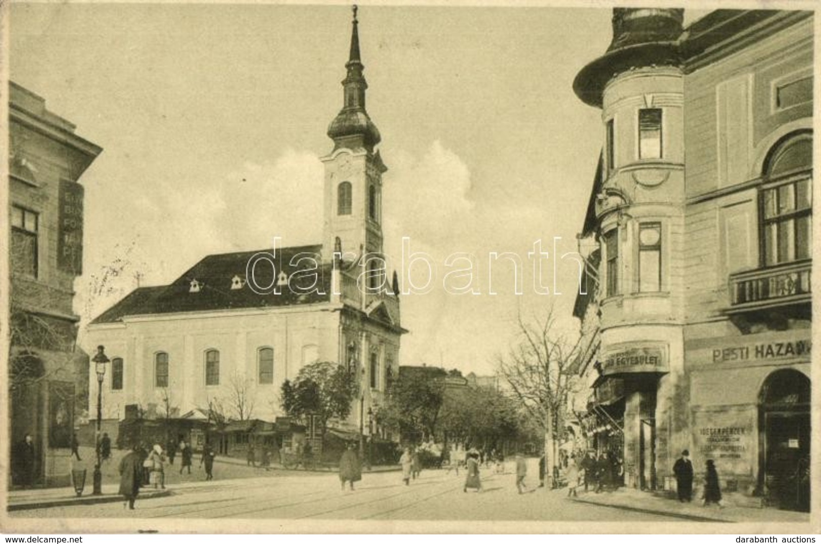 T2/T3 1928 Budapest I. Krisztina Tér, Római Katolikus Templom, Pesti Hazai Első Takarékpénztár Egyesület.  Rökel Felvéte - Non Classés