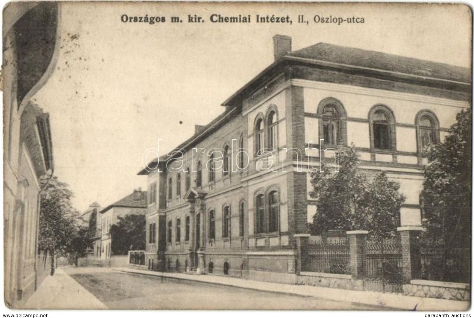 T2/T3 1926 Budapest II. Oszlop Utca (ma Keleti Károly Utca), Országos M. Kir. Chemiai (Kémiai) Intézet (fl) - Non Classés