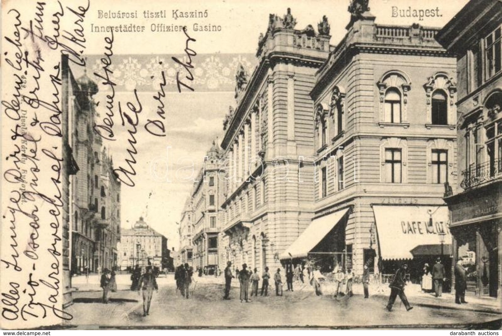 T2 Budapest V. Belvárosi Tiszti Kaszinó, Café Klotild Kávéház. Divald Károly 432. Sz. - Unclassified