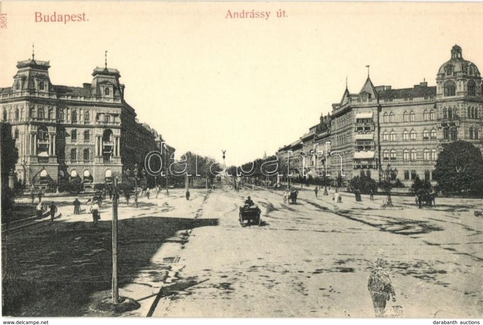 ** T1/T2 Budapest VI. Andrássy út. Taussig A. 5891. - Unclassified