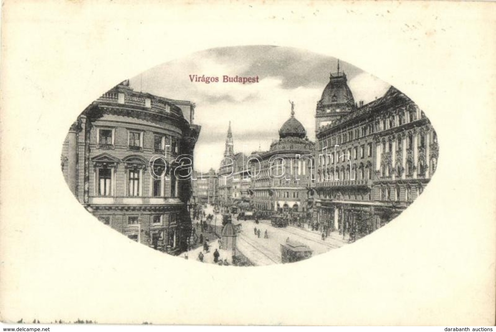 T2 1912 Budapest VIII. József Körút, Villamos - Non Classés