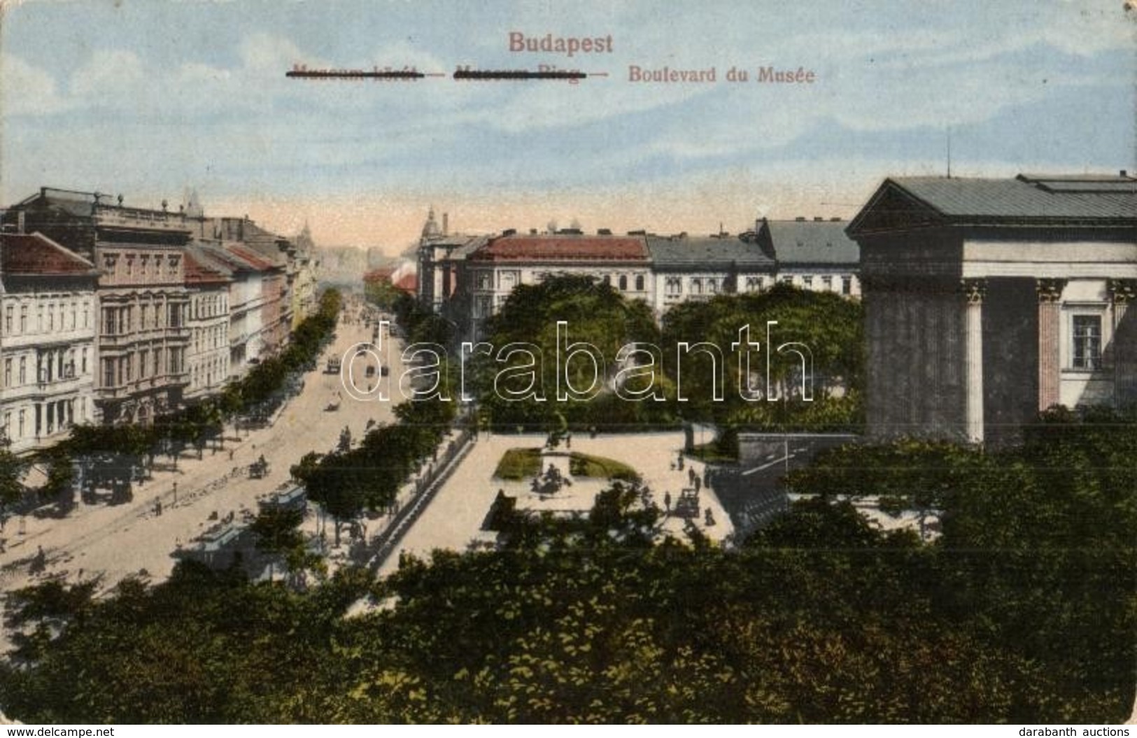 ** T4 Budapest VIII. Múzeum Körút, Nemzeti Múzeum, Villamos (vágott / Cut) - Unclassified