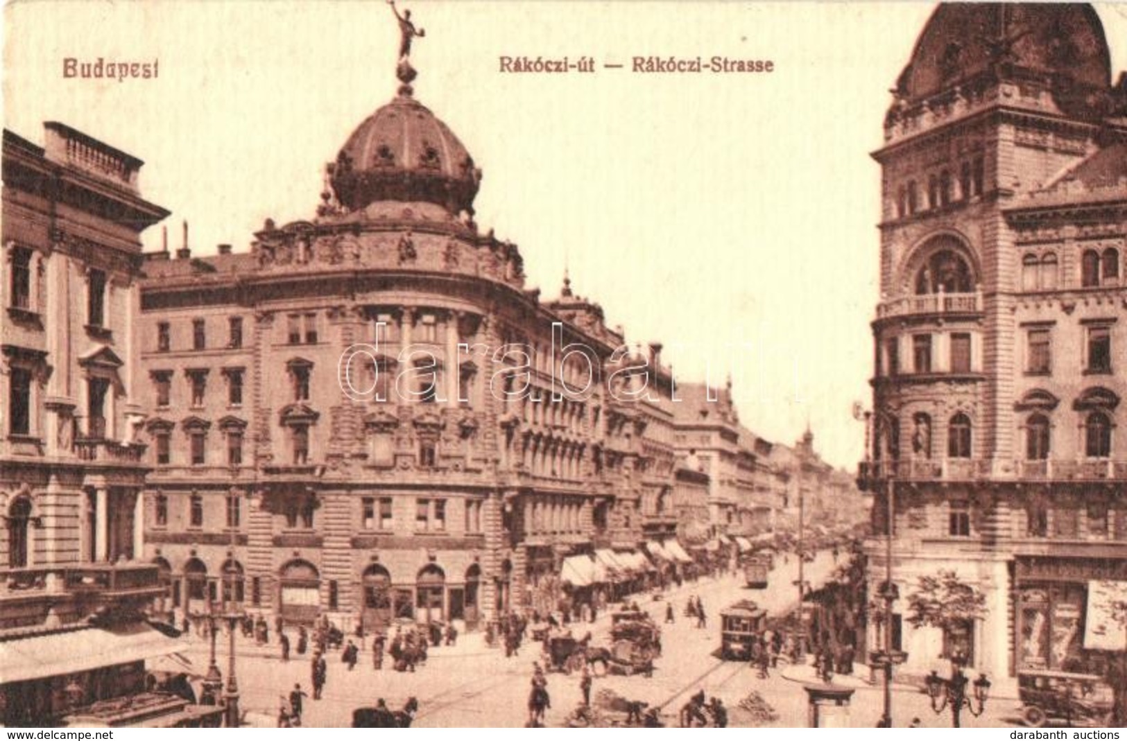 T2/T3 Budapest VIII. Rákóczi út (Blaha Lujza Tér), Villamosok, üzletek (EK) - Unclassified