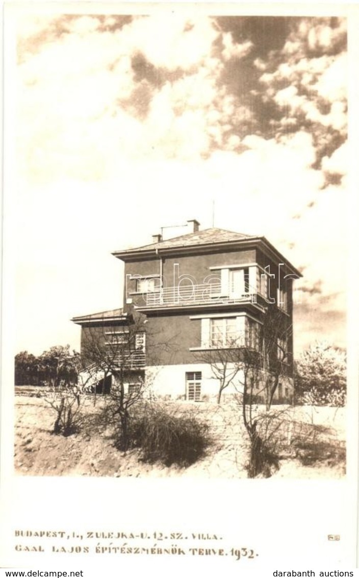 ** T1 1932 Budapest XII. Orbánhegy, Zulejka Utca 12. Számú Villa. Gaal Lajos építészmérnök Terve - Unclassified