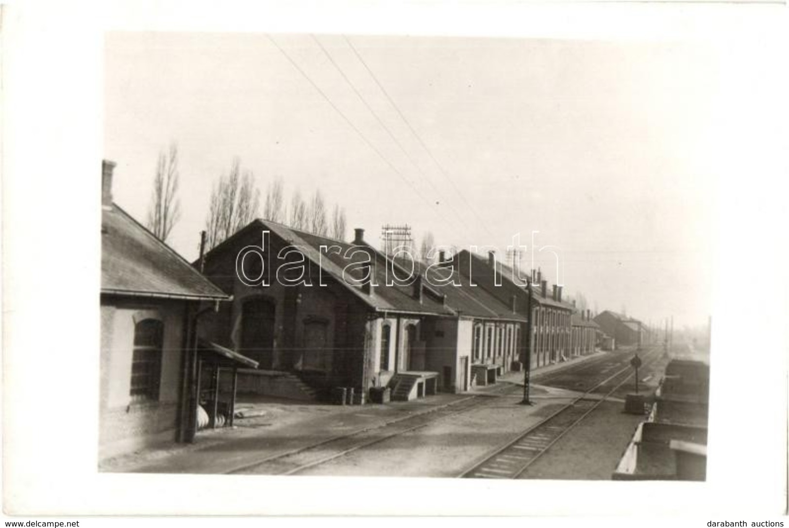 * T1/T2 1943 Debrecen, Vagongyári Raktárak, Vasúti Sínek. Photo - Unclassified